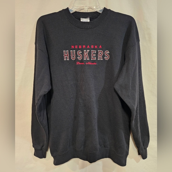 Santee Sweaters - 🖤 SOLD 🖤 Nebraska Huskers Women's Black Crew Neck Sweater